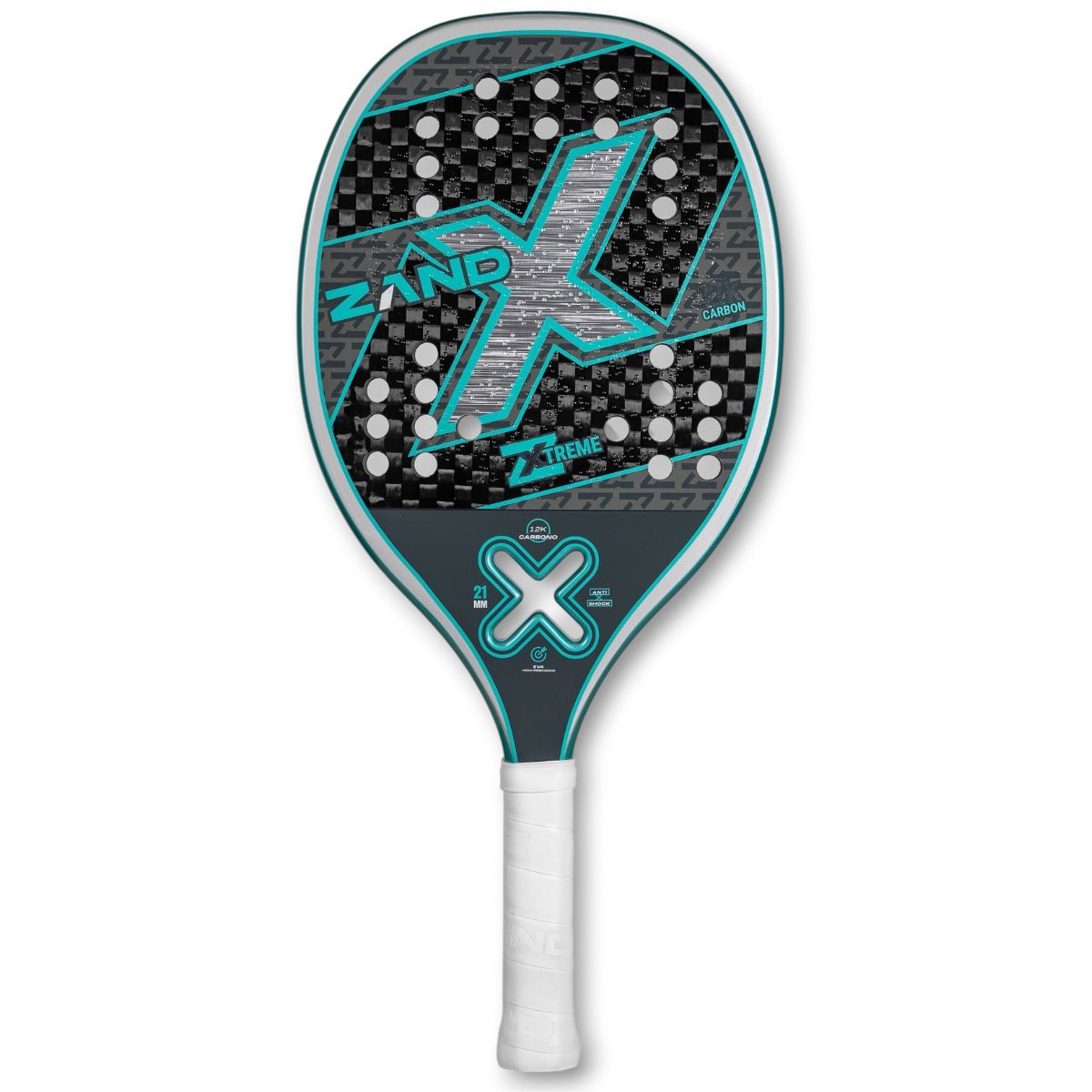 Raquete Beach Tennis Zand Z Xtreme 2026/2027 Carbono 12K — Visão frontal