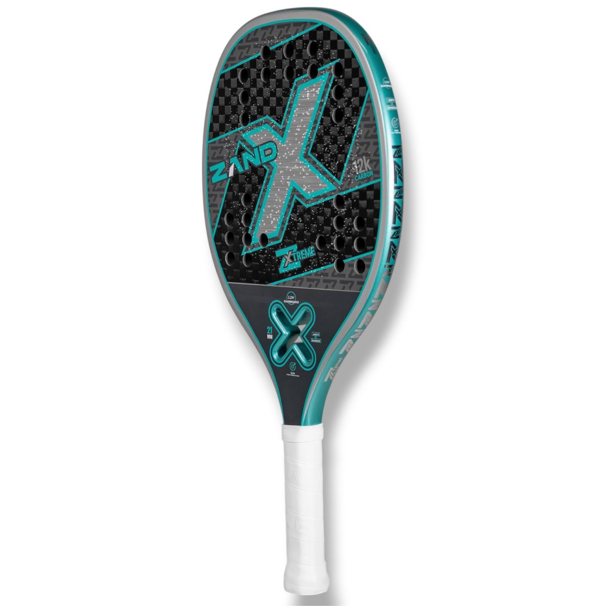 Raquete Beach Tennis Zand Z Xtreme 2026/2027 Carbono 12K — Veja de perto