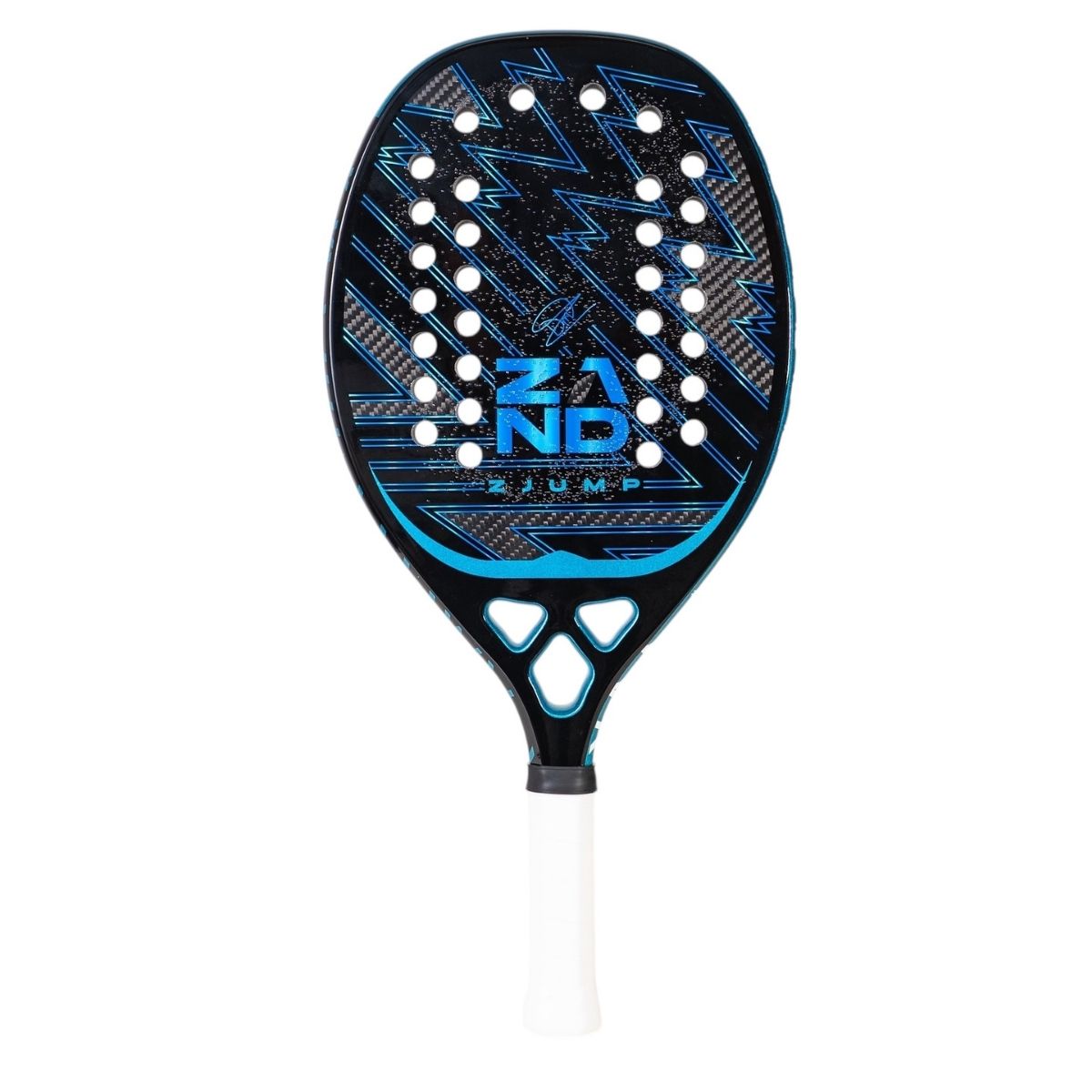 Raquete Beach Tennis Zand Z Jump 2026 Carbono 3K — Visão frontal