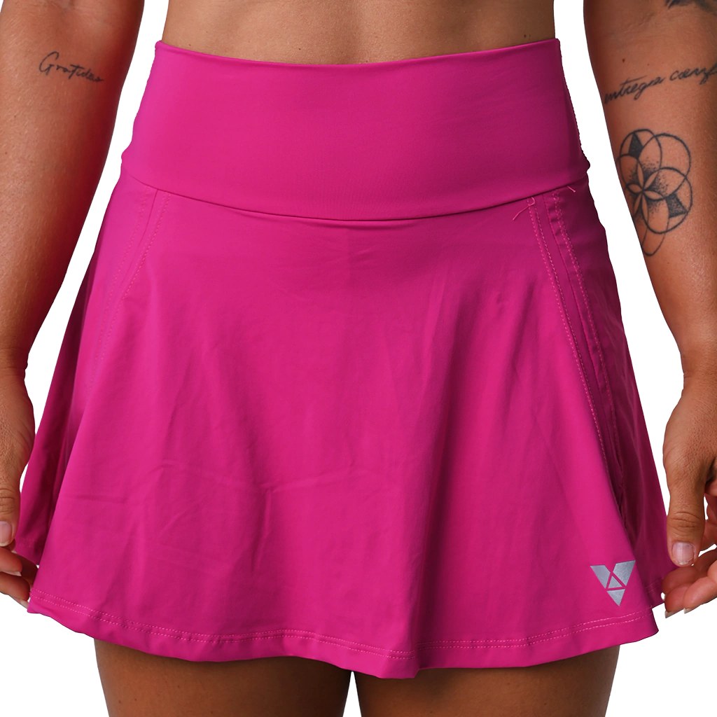 Short Saia Vaib Fresh Pink e Prata